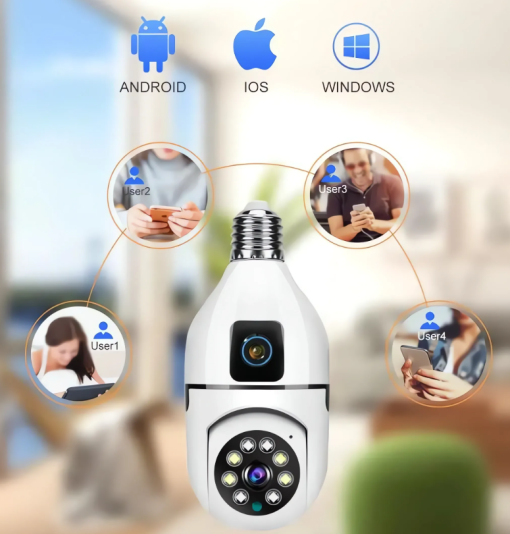 IPC-V380-E27-A2 V380 PRO  4K PTZ Dual Lens IP Bulb Camera - Image 11