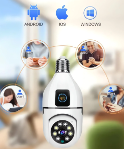 V380 PRO SQ002-L WIFI IP Bulb Camera PTZ
