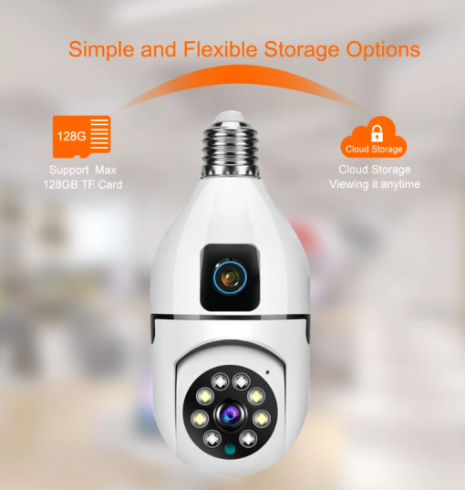 IPC-V380-E27-A2 V380 PRO  4K PTZ Dual Lens IP Bulb Camera - Image 7