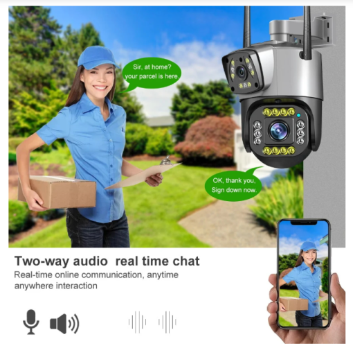 4G V-380 PRO SC02 Dual Lens WIFI IP Camera - Image 5