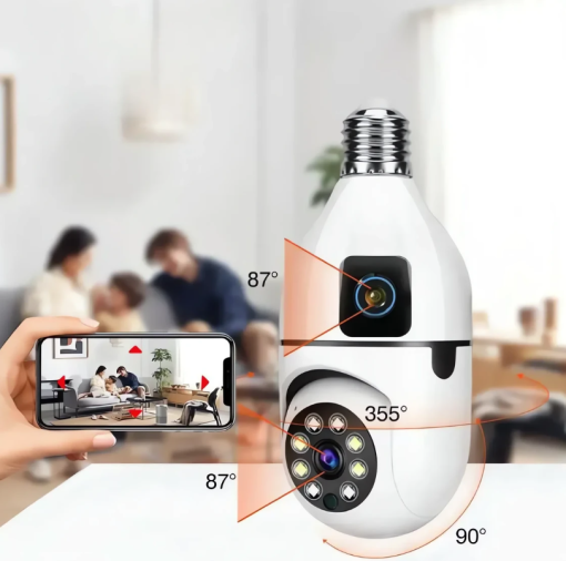 V380 PRO SQ002-L WIFI IP Bulb Camera PTZ - Image 4